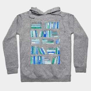 Blue Bookcase Hoodie